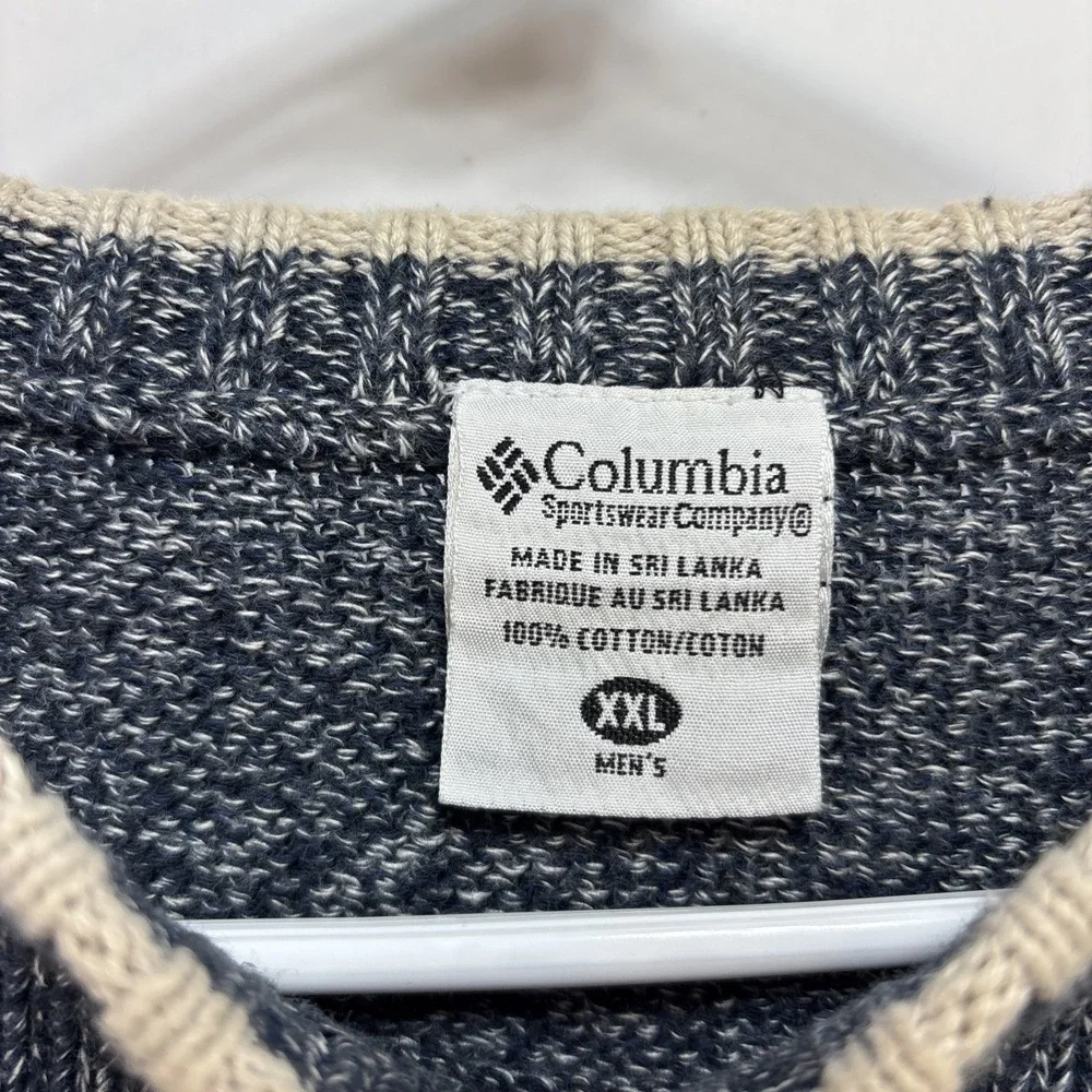 VTG Columbia Men's Cotton Crewneck Sweater Size XXL Fisherman‎ Cozy Marled Knit